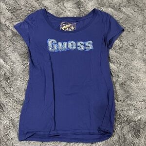 Guess Royal Blue Tee with Logo